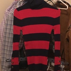 Crown & Ivy Long Button Sleeve Turtleneck Sweater